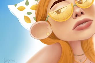 draw a custom digital stylised portrait of you, your character or avatar