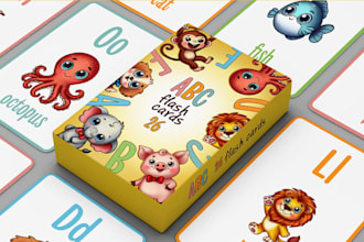 design card game board game flash cards card box mockup, rule book design