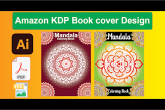 create amazon KDP coloring book cover design and  interior