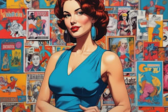 draw comic pop art style vector illustration