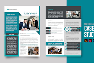 design professional case study brochure and flyer