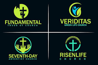 make modern ministry, religious christian or church logo design