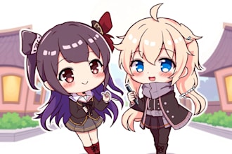 draw chibi your anime fanart and original character