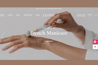 build skin care shopify store manicure pedicure website cosmetic ecommerce store