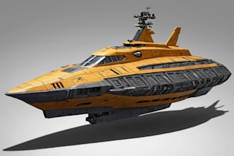draw sci fi art and spaceship design