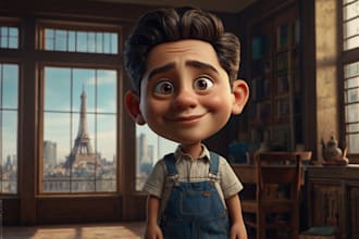 draw nice style cartoon caricature as a profile picture