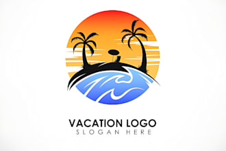 design modern travel, hotel, agency and vacation logo