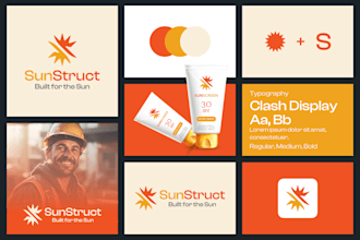 design logo with brand style guide and brand identity