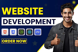 do website development as full stack web developer, backend frontend developer