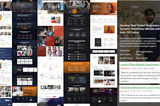 create dynamic responsive wordpress website, landing page with elementor pro