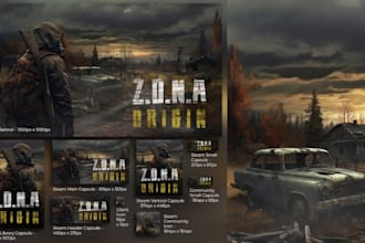 steam capsule game banner art design concept cover art illustration steam poster
