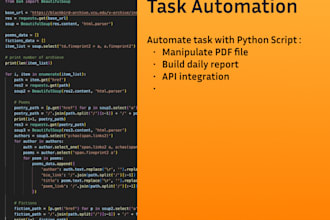 create python script to automate task