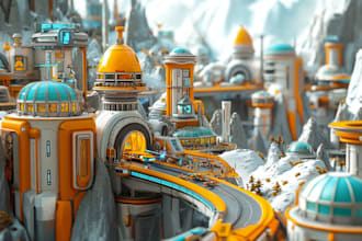 do a sci fi and science fiction futuristic city art