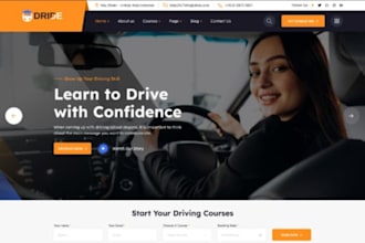 build wordpress driving school website driving school leads school website