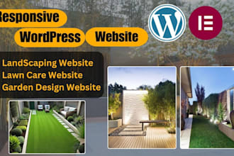 build garden, landscaping and lawn care website on wordpress using elementor