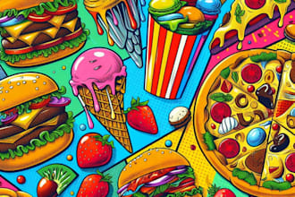 do your photos into food pop art