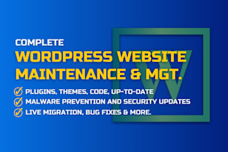do wordpress website maintenance updates support or help monthly