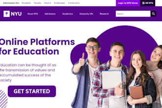 design educational website institute website elearning website lms website