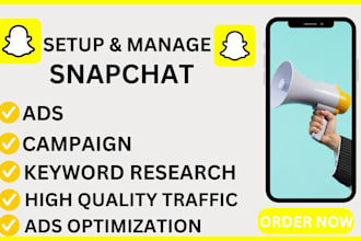 professionally setup and manage your snapchat ads campaign, snapchat promotion