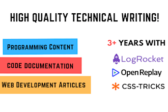 write programming related articles, tutorials and docs