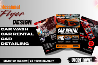 design car auto repair car racing car rental auto detailing car price list flyer