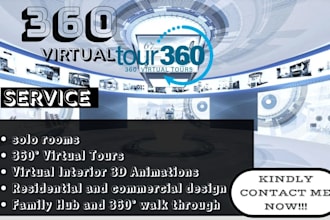 render 360 virtual tour, virtual interior 3d virtual architectural animation