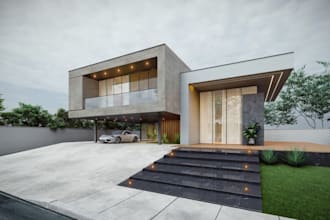 renovate modern villa, photorealistic luxury apartment rendering,exterior design