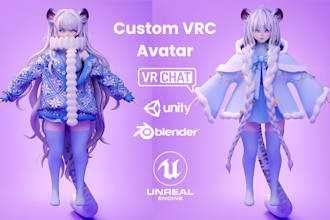 do custom vrchat avatar nsfw furry vrc avatar 3d vtuber model vr character