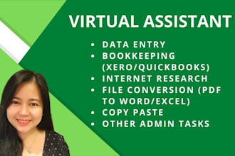 provide bookkeeping and admin assistance