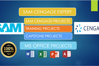 do all sam cengage projects for microsoft office