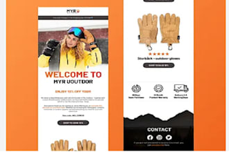 do html email template design, brevo, email template, brevo, mailchimp, klaviyo