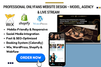 design onlyfans website, onlyfans modeling website, build agency website