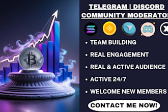 telegram discord community moderator social media manager 30 telegram chatters