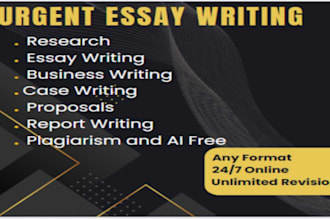 write essay, case study analysis, apa paper, assignment, research and summary