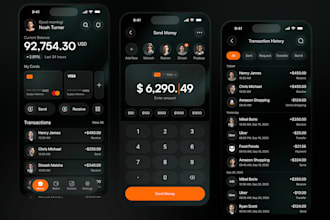 develop secure p2p payment app virtual banking  money transfer app investment