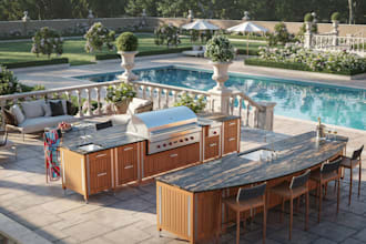 outdoor and summer kitchen design, 3d renderings for your dream space