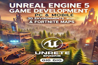 develop stunning unreal engine game fortnite map 3d environment terrain levels