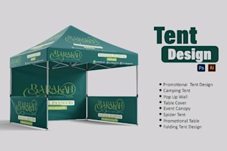 modern exhibition tent branding concept