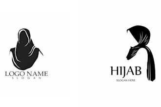 do unique hijab logo design  for your brand