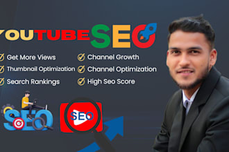 be your youtube channel growth manager and seo expert