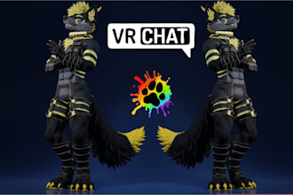 vrchat avatar furry avatar pvp system 3dprop nsfw avi 3d vtuber avatar model vrc