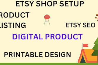 setup etsy shop with top selling etsy product listing,etsy seo,etsy shop promoti