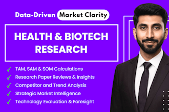 do professional healthcare, biotech, and pharmatech market research