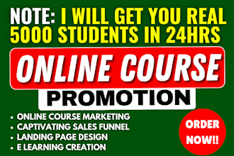 udemy online course promotion ebook elearning course sales funnel christian book