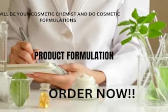develop cosmetic chemist and do cosmetic formulations