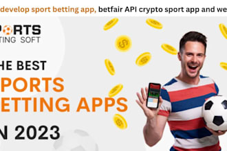 develop sport betting app, betfair API crypto sport app and website