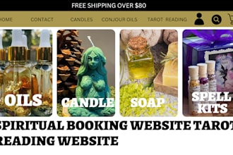 design spiritual booking website tarot reading website psychic spiritual product