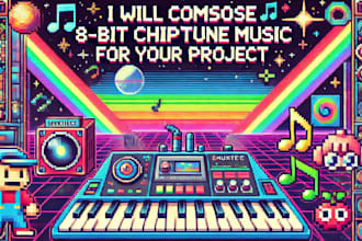 compose retro 8 bit chiptune music for your game or project