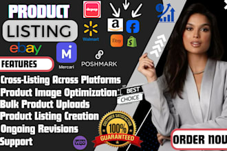 do cross listing on poshmark, depop, mercari, ebay product listing, ebay list