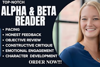 alpha or beta read your fantasy sci fiction novel, romance book,thriller, horror